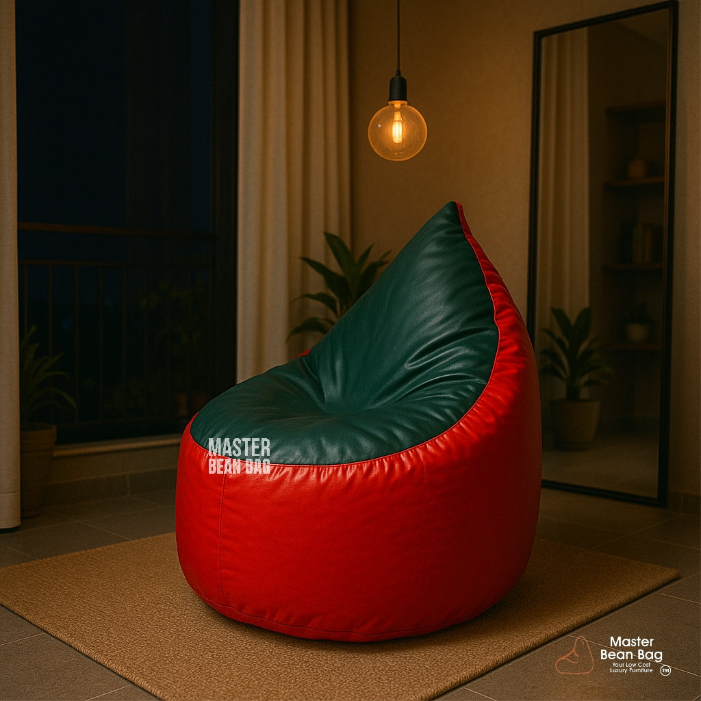 4XL PREMIUM RED AND  DT MILITERY GREEN RECLINER BEAN BAG