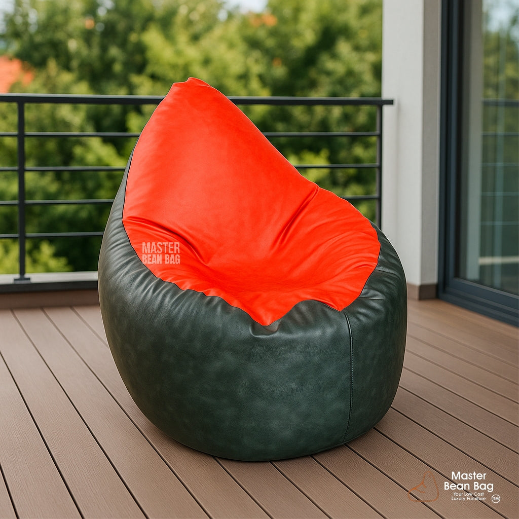 4XL DT MILITERY GREEN AND PREMIUM RED RECLINER BEAN BAG