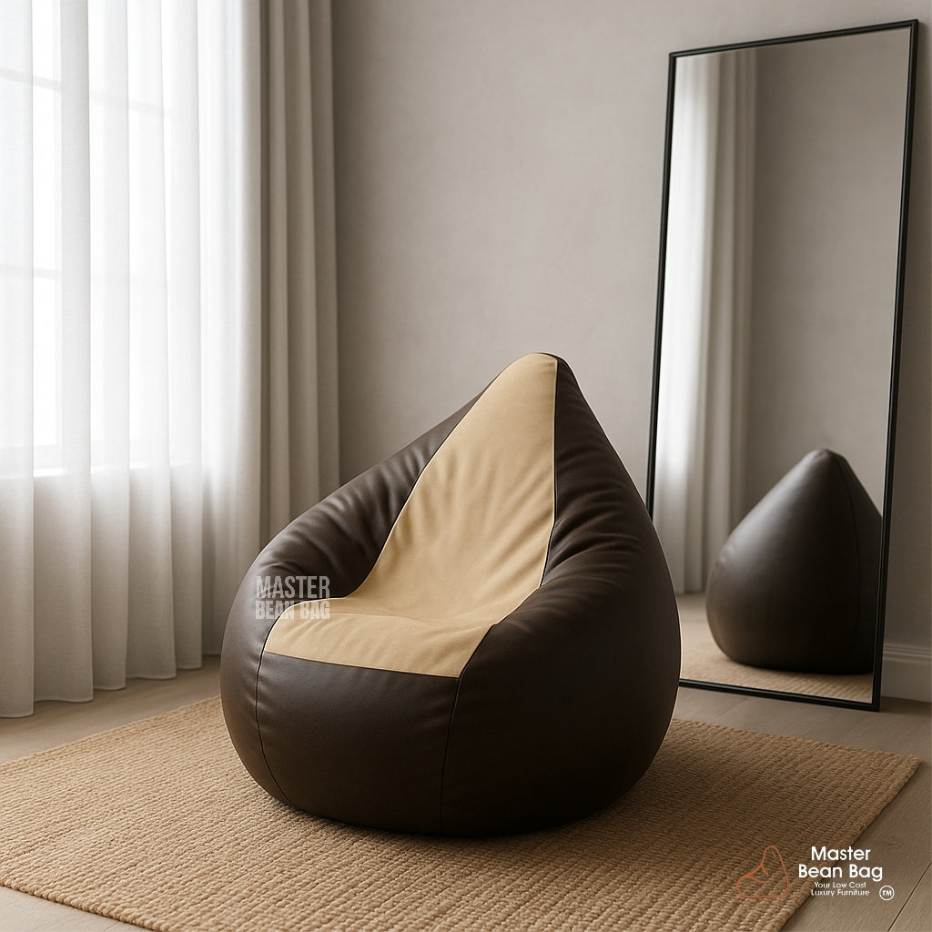 6XL  PREMIUM CREAM AND COFFEE BROWN BEA BAG