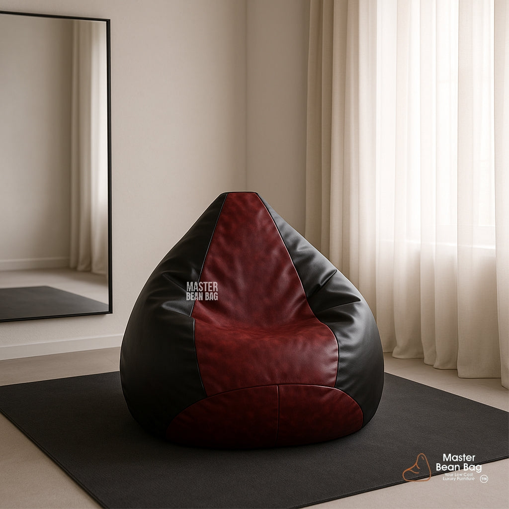 5XL PREMIUM LIGHT BROWN AND BLACK BEAN BAG