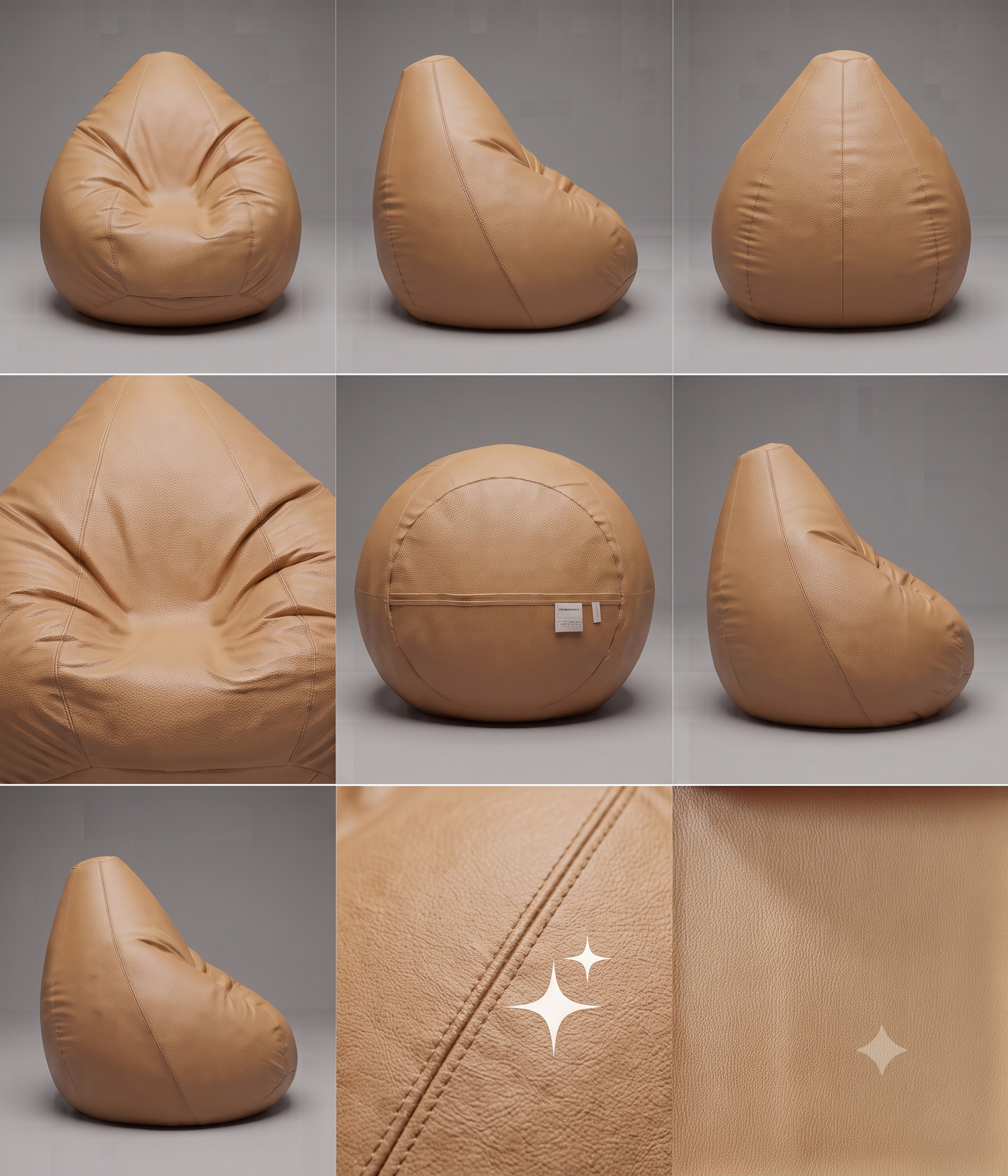 9XL Export Quality Bean Bag – Coffee Brown Unfilled