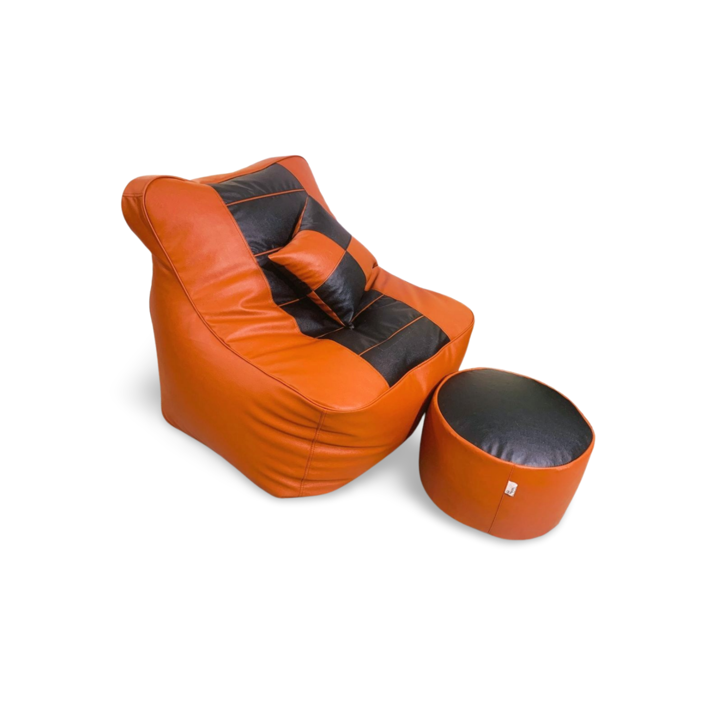 7XL PREMIUM TAN AND BLACK CHAIR BEAN BAG