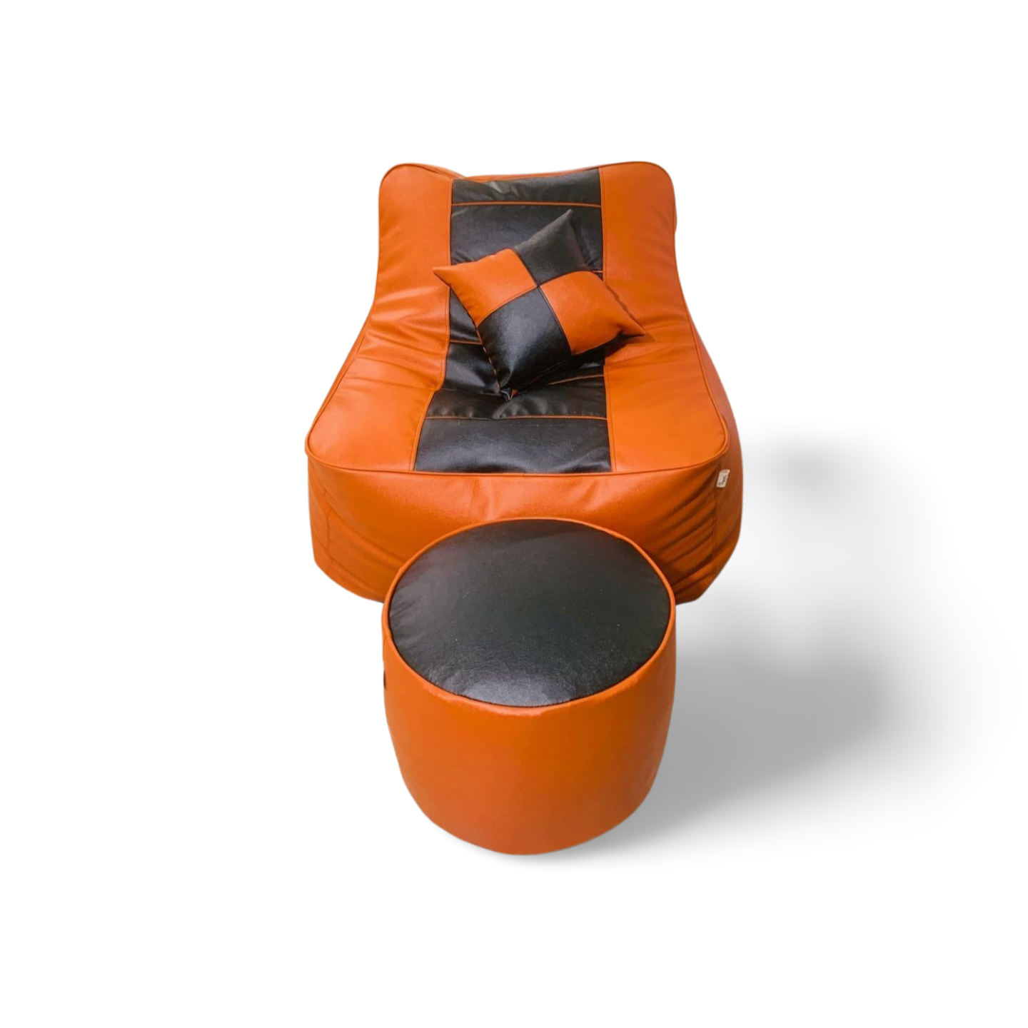 7XL PREMIUM TAN AND BLACK CHAIR BEAN BAG
