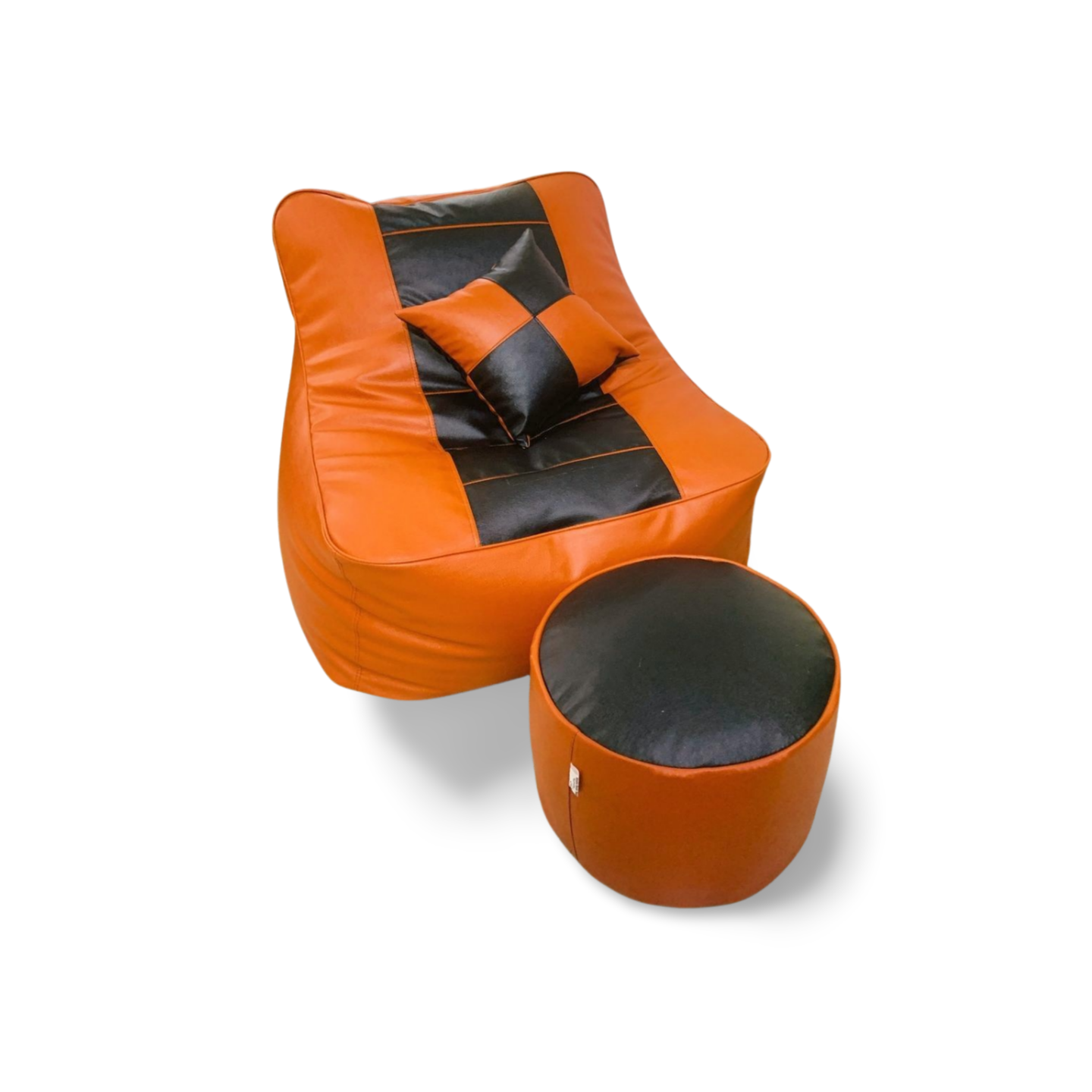 7XL PREMIUM TAN AND BLACK CHAIR BEAN BAG
