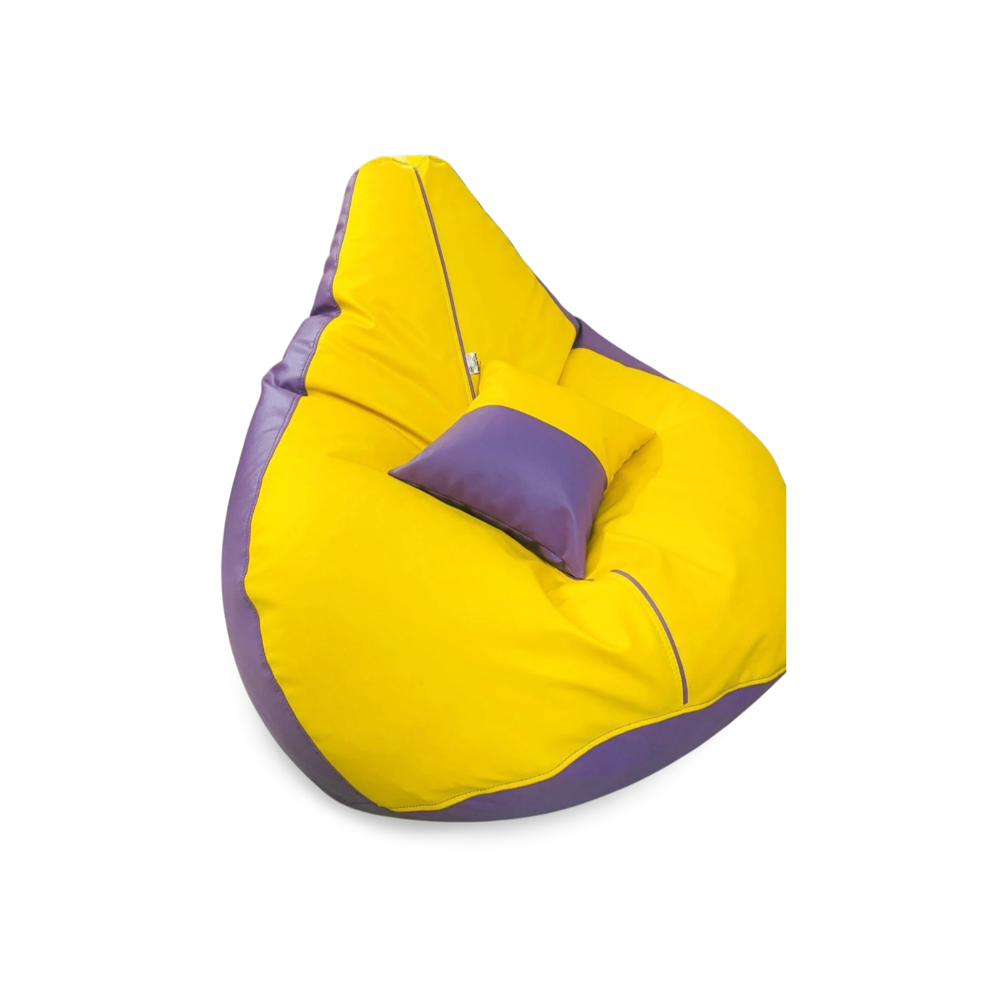 4XL PREMIUM YELLOW AND LIGHT VIOLET BEAN  BAG