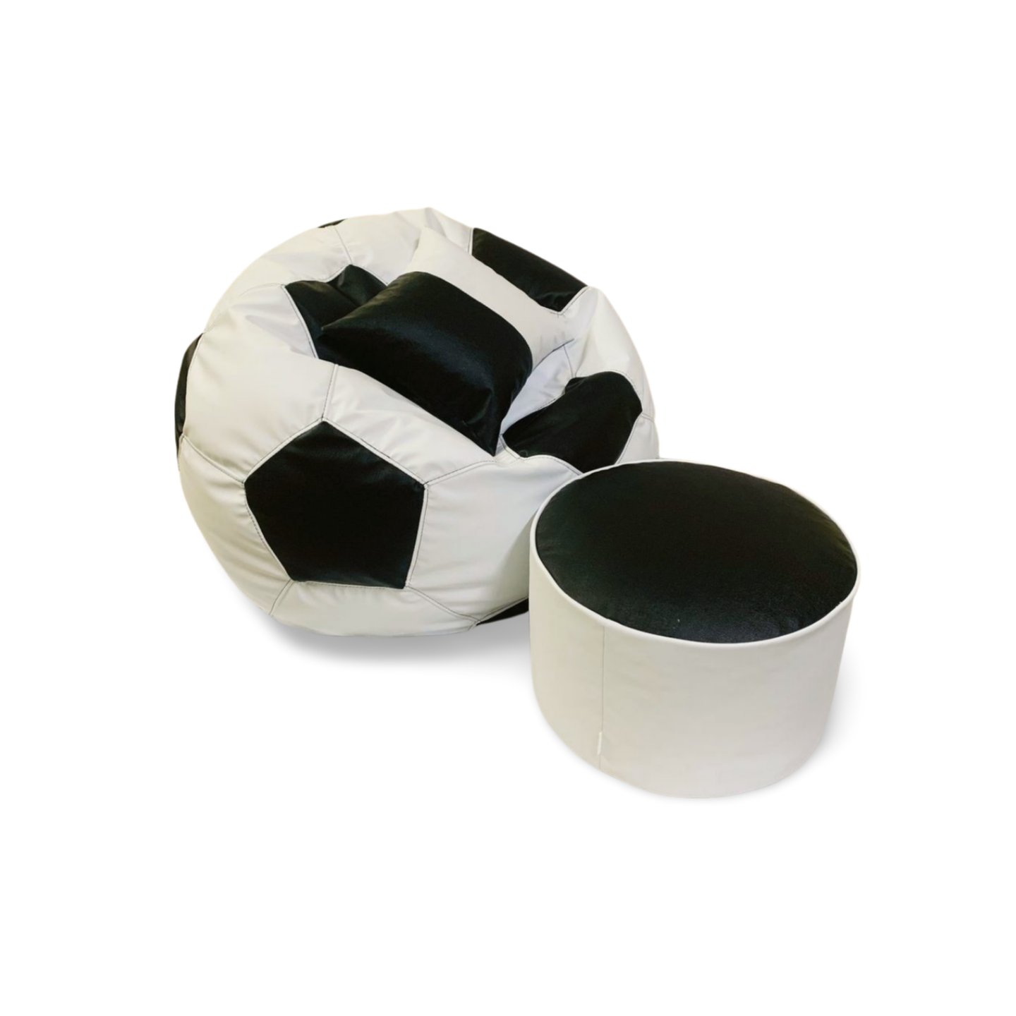 4XL PREMIUM BLACK AND WHITE FOOTBALL BEAN BAG