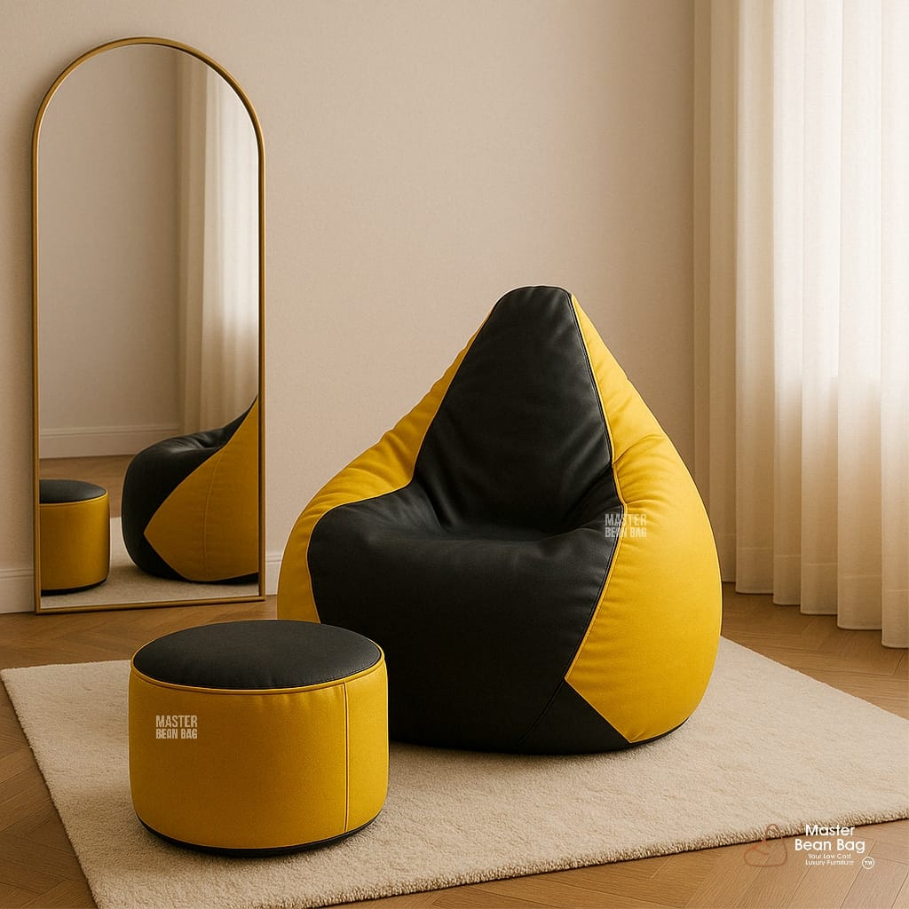 5XL PREMIUM YELLOW AND BLACK BEAN BAG