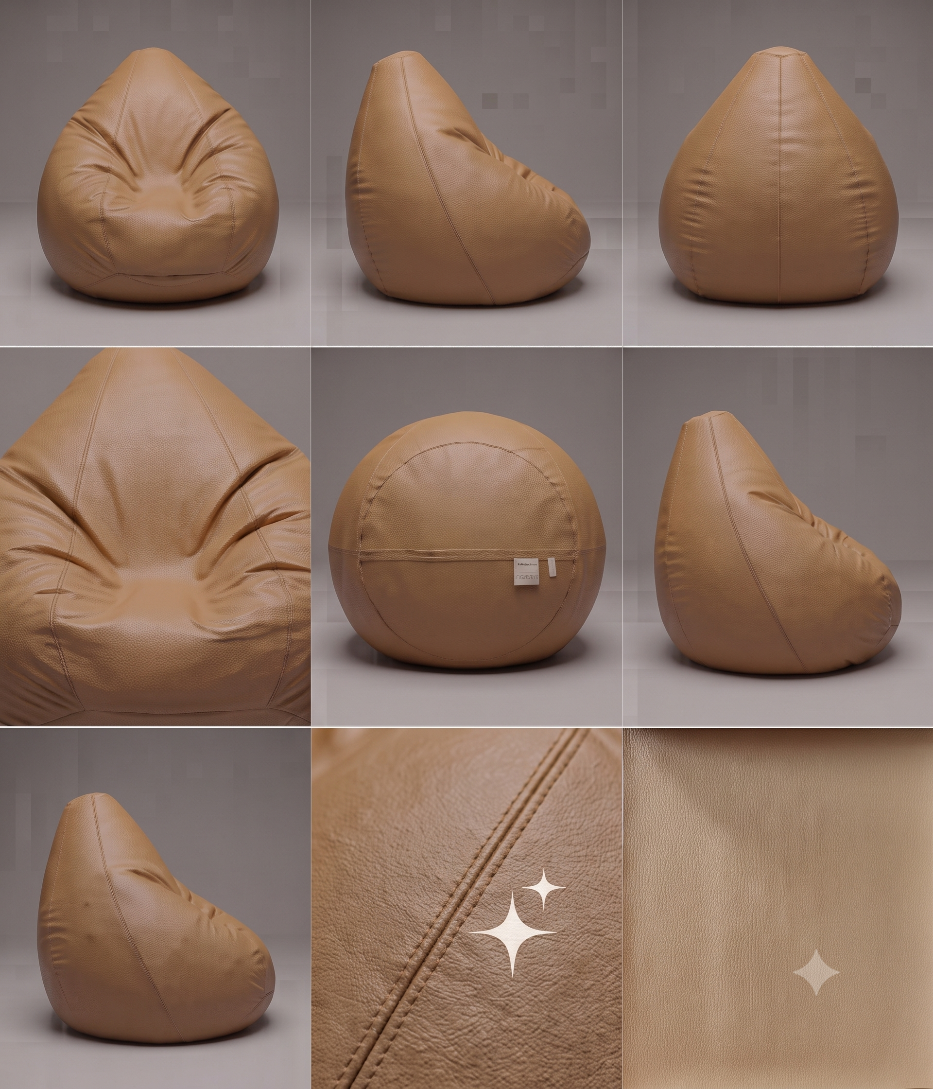 9XL Export Quality Bean Bag – Coffee Brown Unfilled