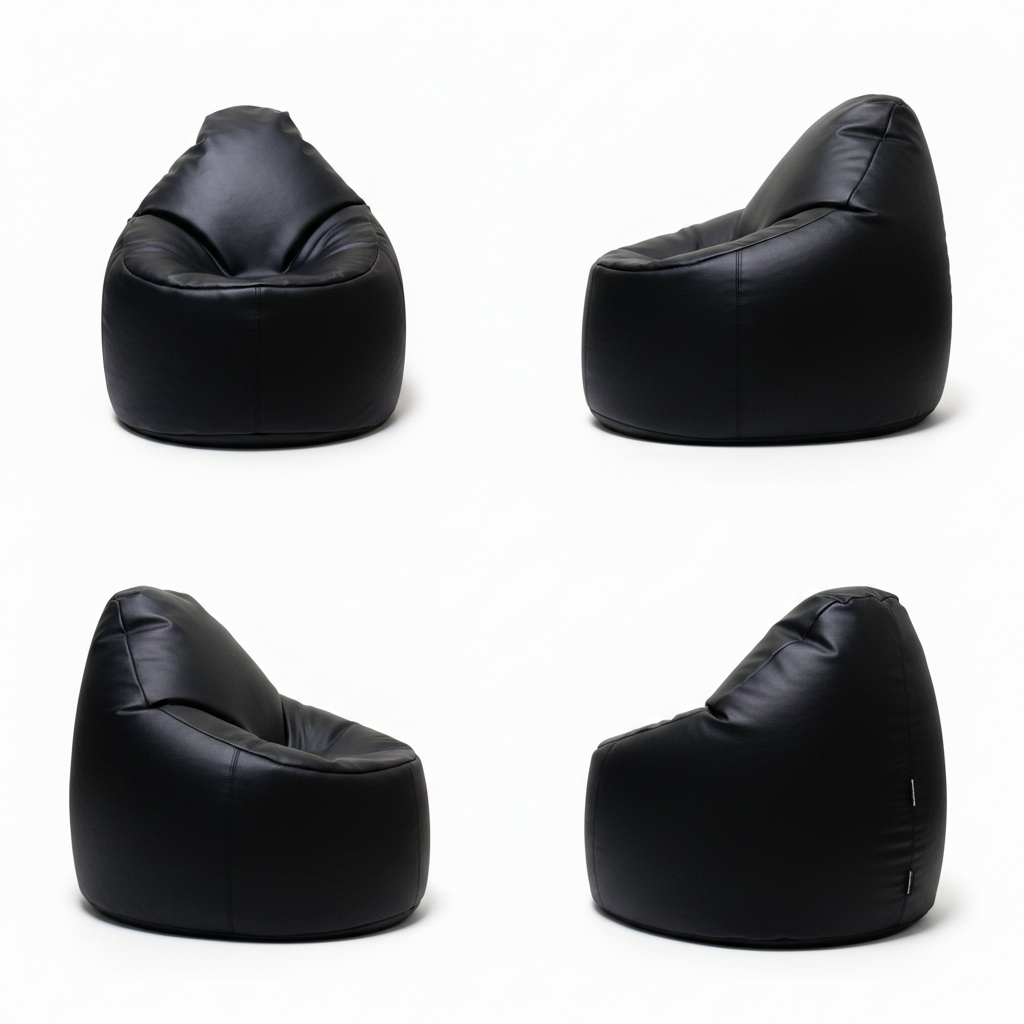 4XL Recliner Bean Bag – Export Quality | Black | Filled