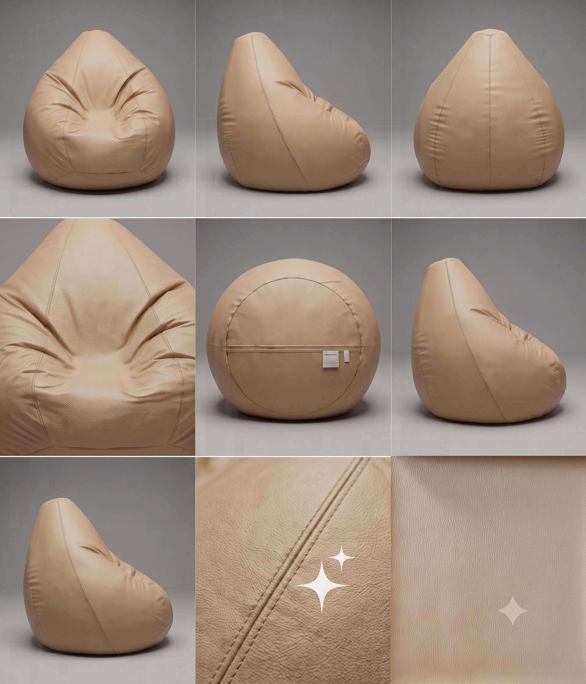 9XL Export Quality Bean Bag – Coffee Brown Unfilled