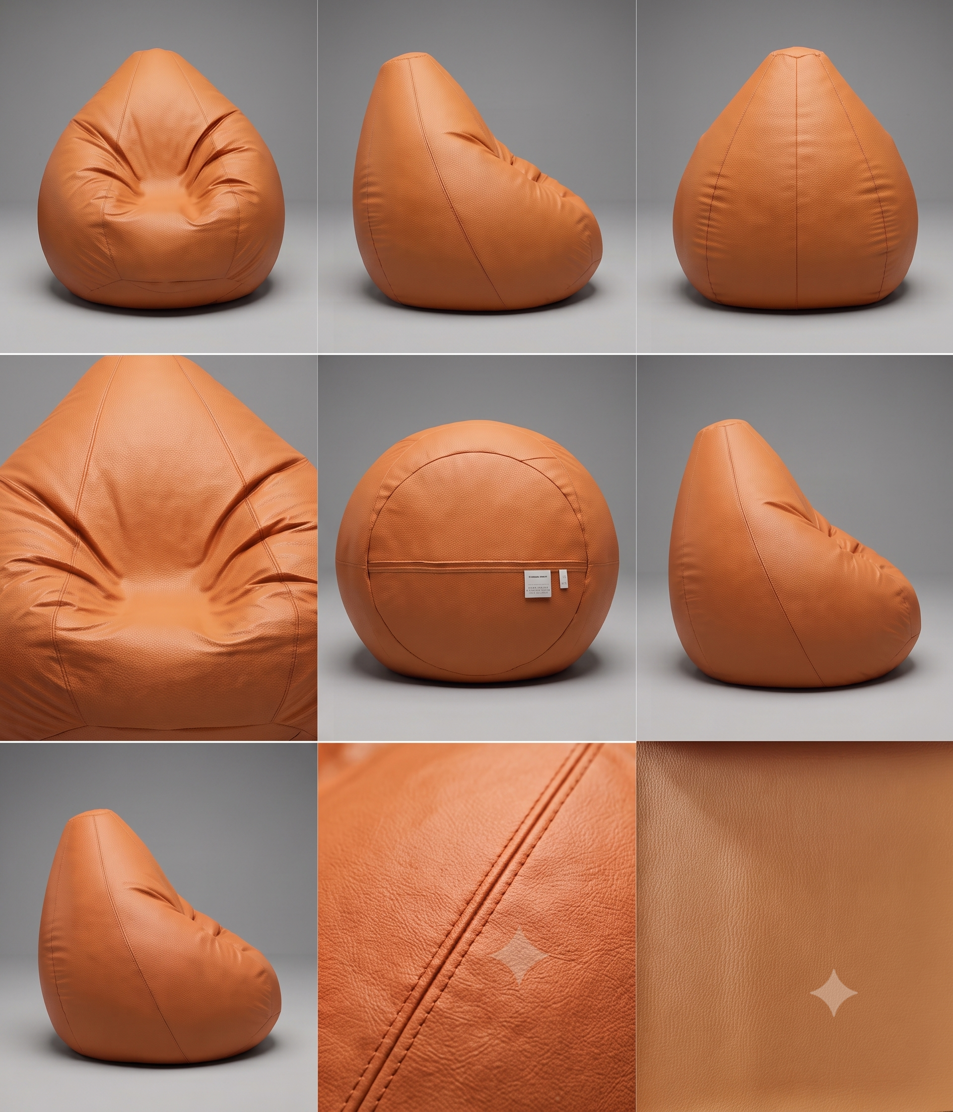 9XL Export Quality Bean Bag – Coffee Brown Unfilled